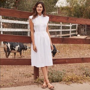 Christy Dawn Piper Dress White Seersucker XS